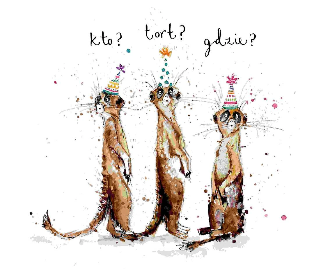 Birthday Card, Suricates, 15x15 cm